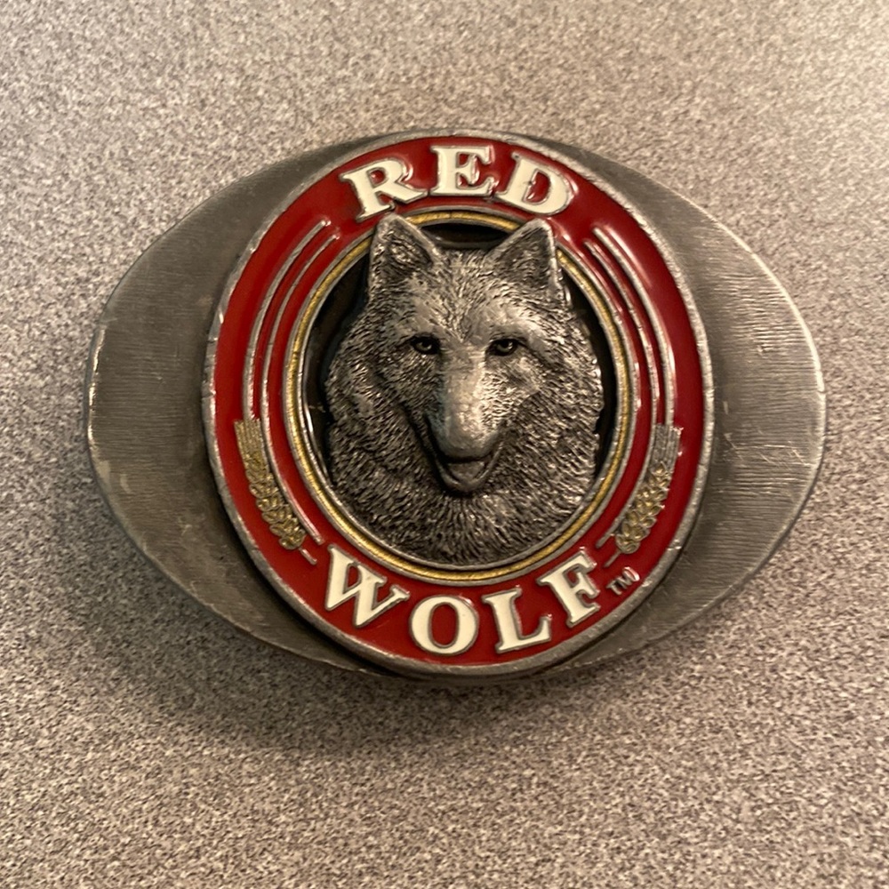 Belt Buckle - Red Wolf Lager Logo.